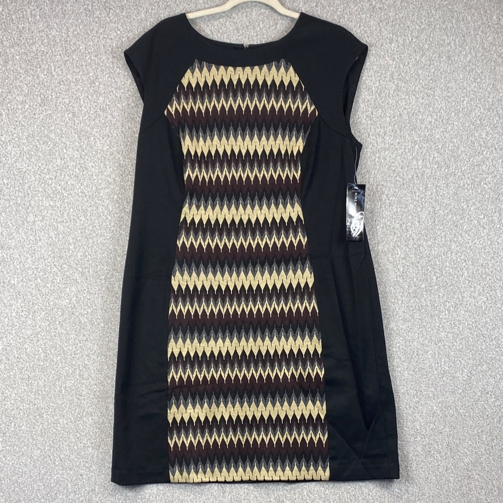 Nine West shift dress midi size 14W career office professional formal stretch